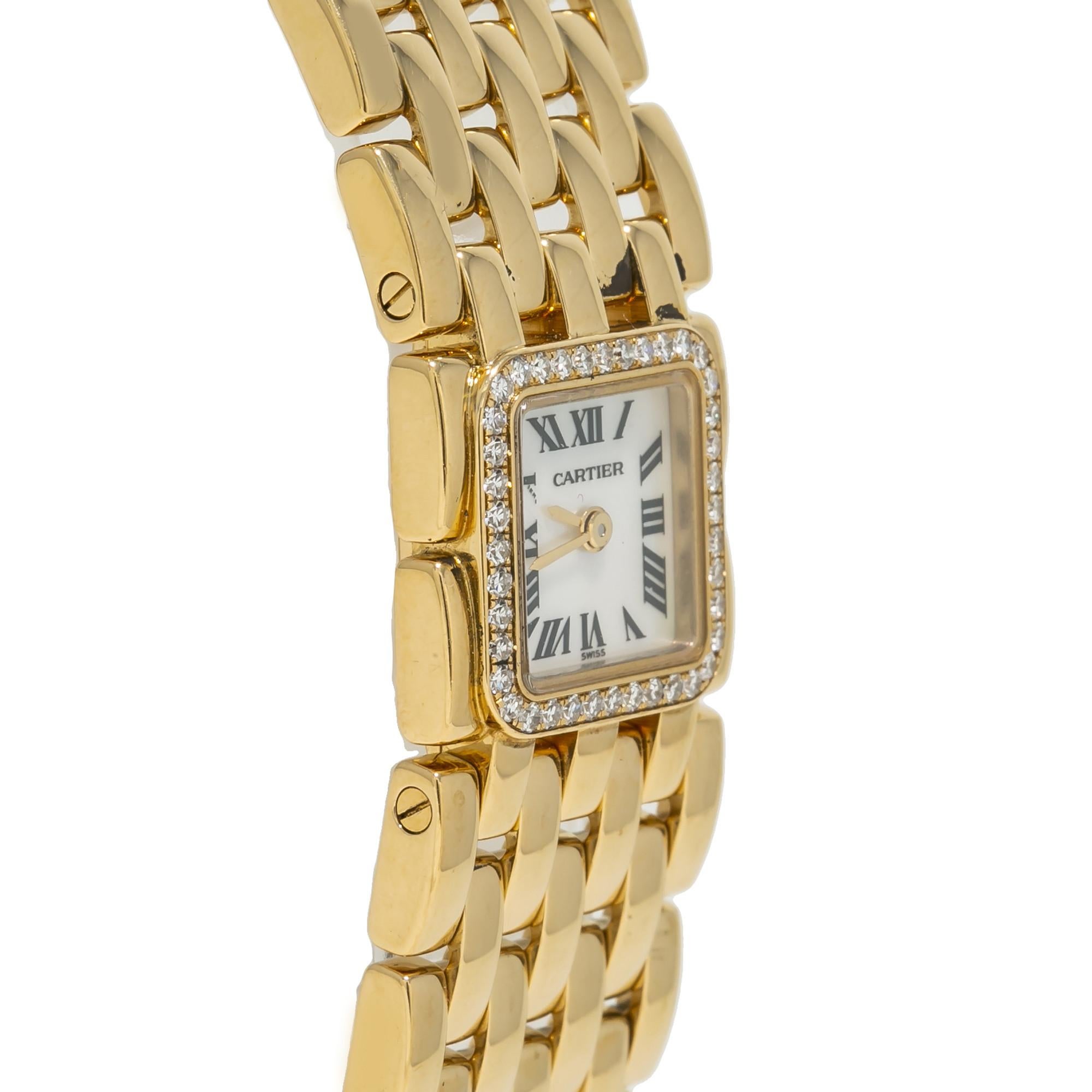 Cartier Panthere Ruban 2421, Mother of Pearl Dial, Certified In Excellent Condition In Miami, FL