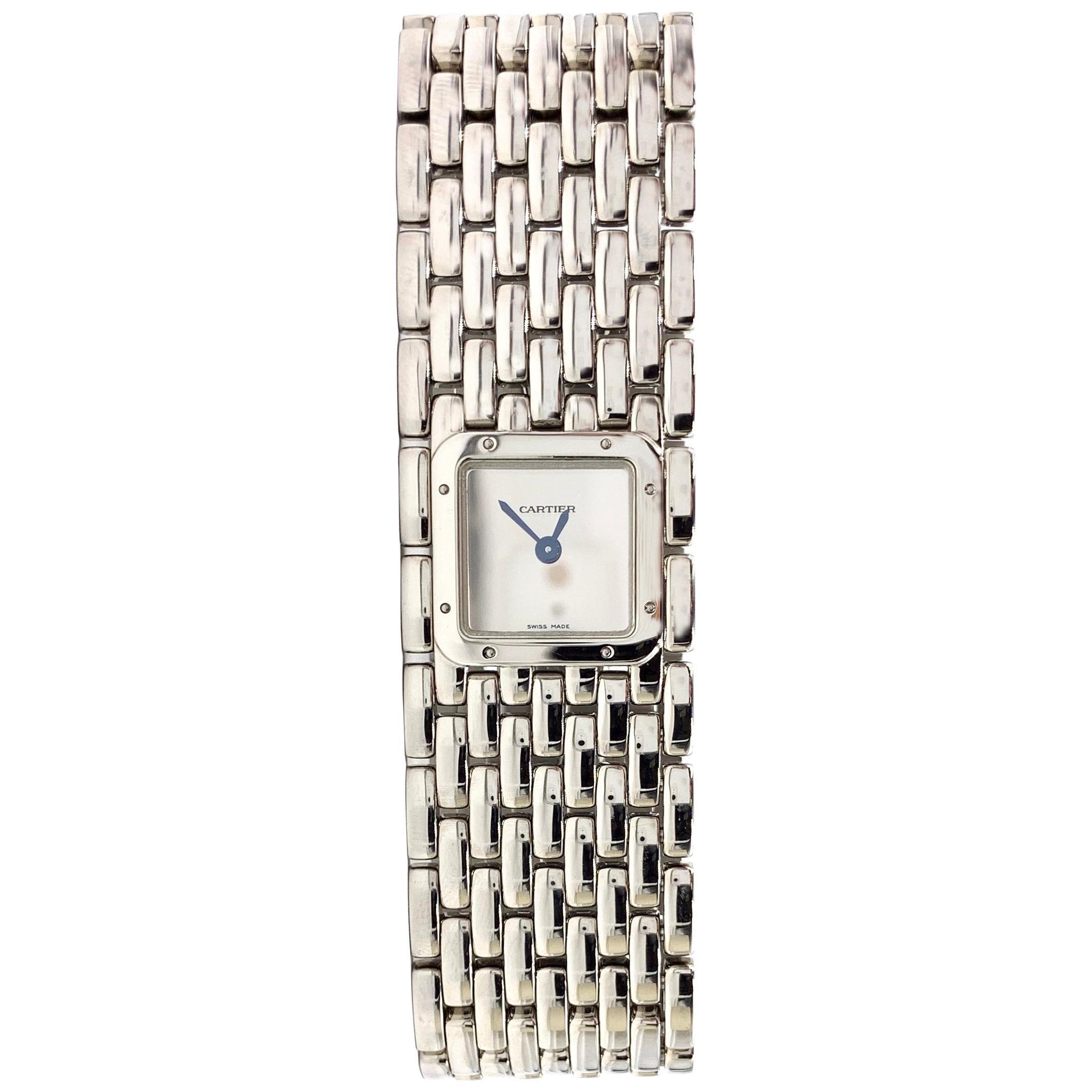Cartier Panthere Ruban Mirrored Dial Stainless Steel Quartz Watch