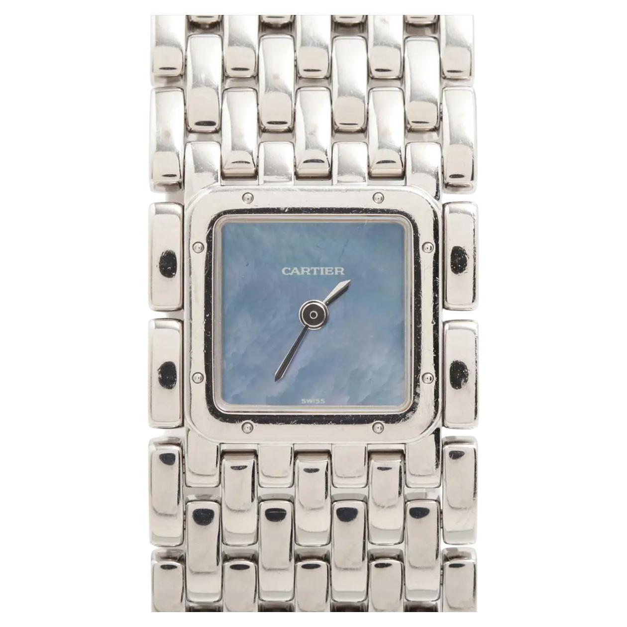 Cartier Panthère Ruban W61002T9 Blue Mother Of Pearl Dial Ladies Watch