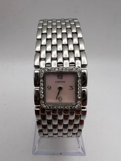 Cartier Panthere Ruban W61003T9 Cadran en nacre rose Lunette en diamant