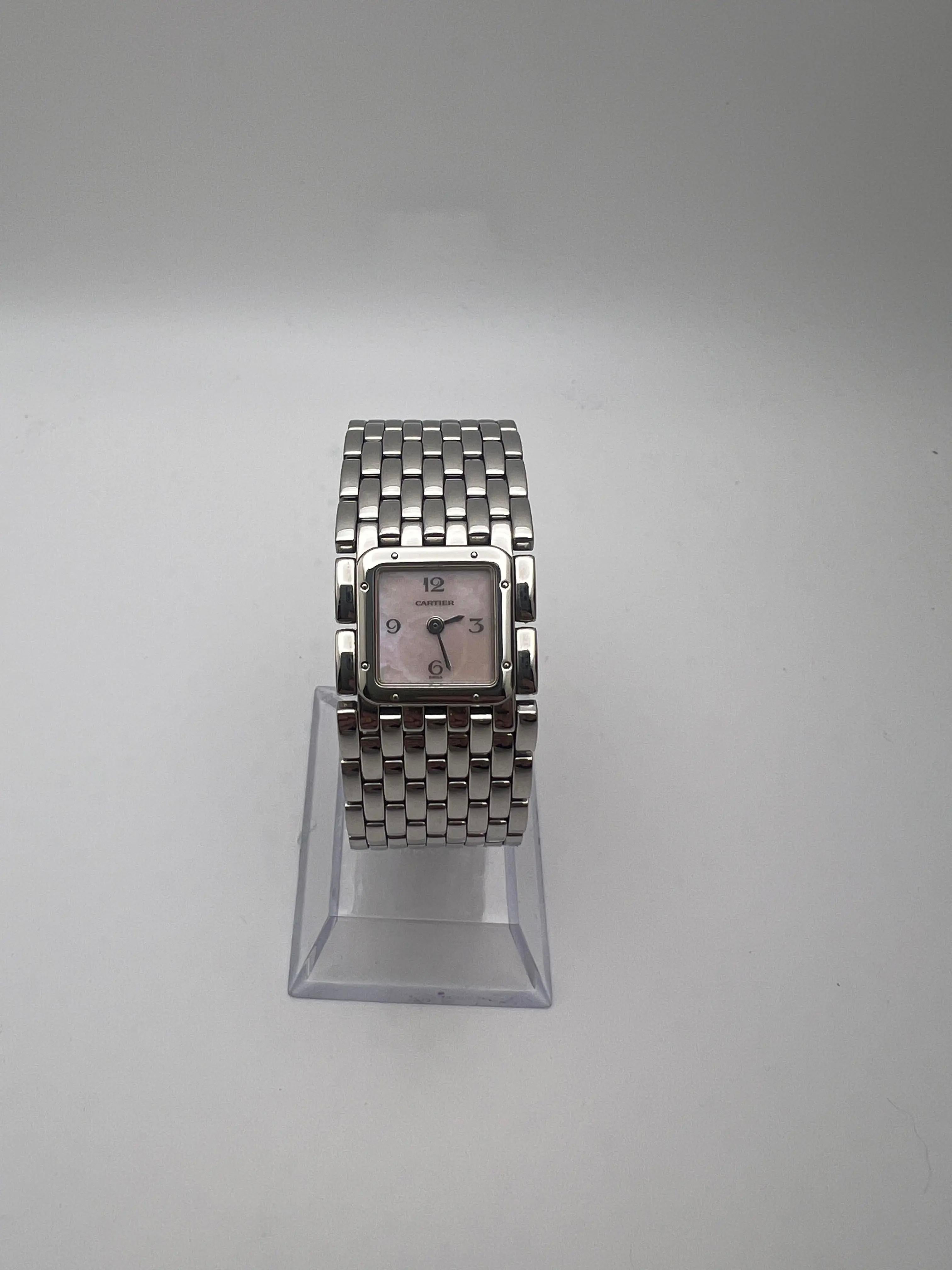 Cartier Panthère Ruban W61003T9 Pink Mother of Pearl Dial en venta 2
