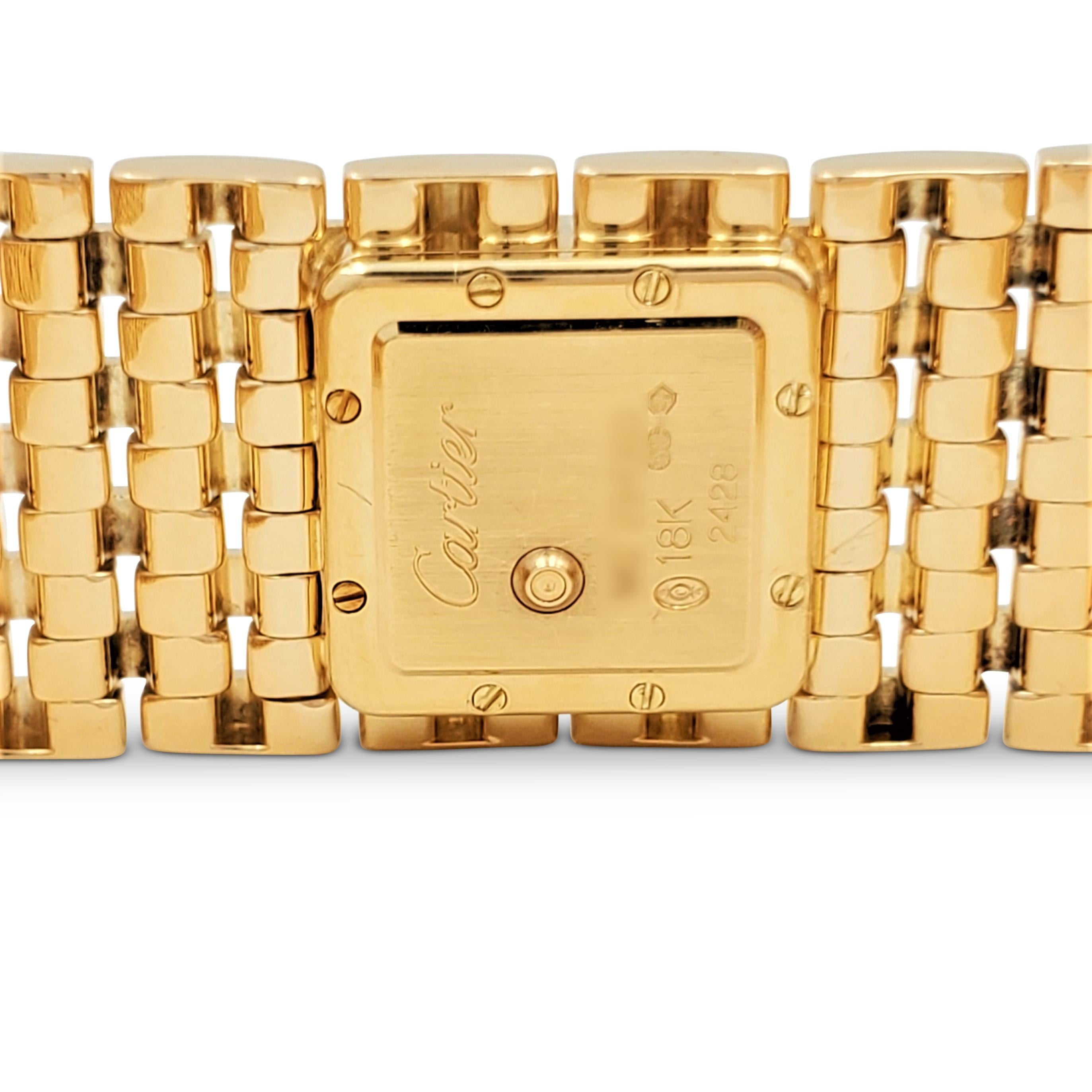 Cartier Panthere Ruban Yellow Gold and Diamond Watch 1