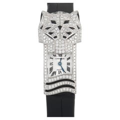 Cartier Montre-bracelet Panthère Secrete de Cartier pour femme 3058 en or blanc et diamants
