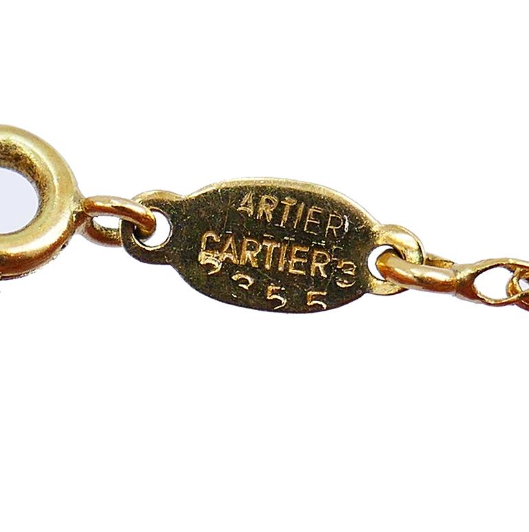 Cartier Panthere Silverium Pendant Cartier Necklace 18k Gold Estate Jewelry 3