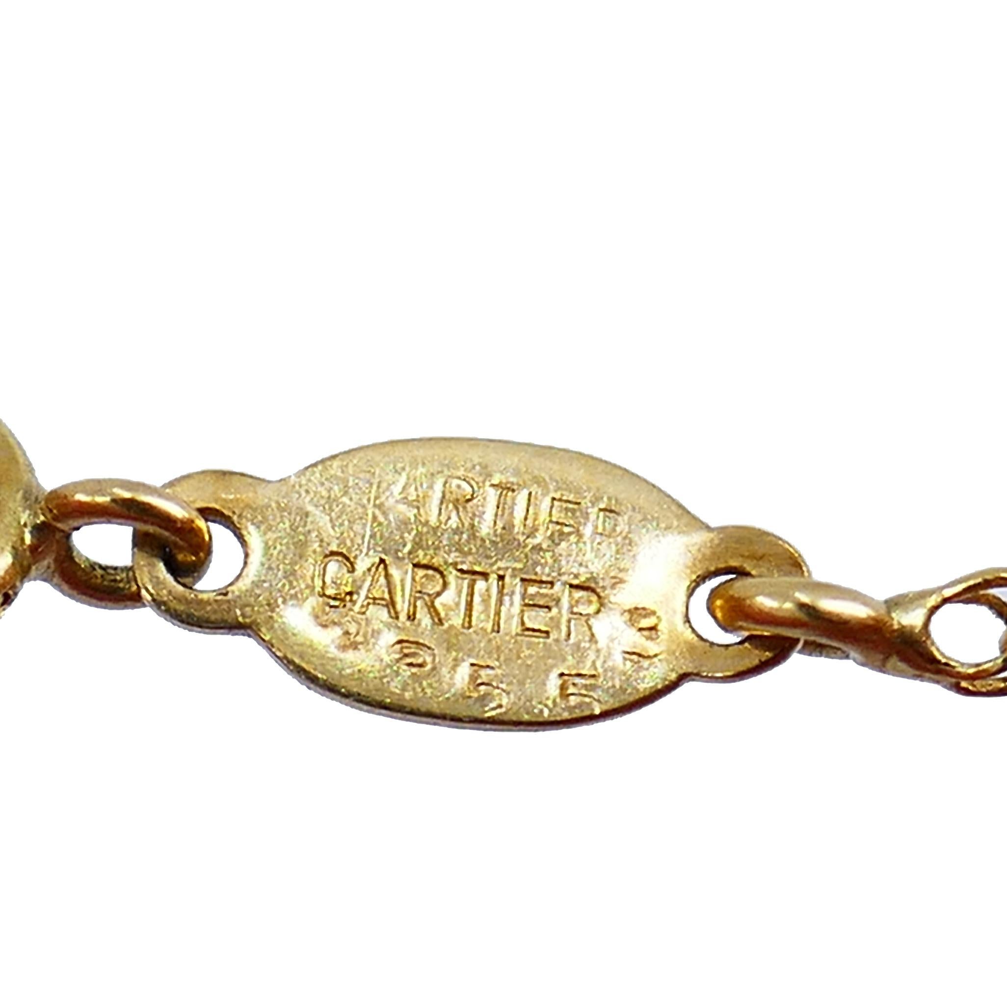 Cartier Panthere Silverium Anhänger Cartier Halskette 18k Gold Estate Jewelry im Angebot 2