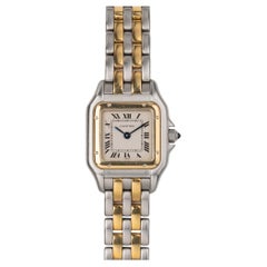 Cartier Panthere SM 1057917 YG/SS 2 Row 1990er Box und Papiere