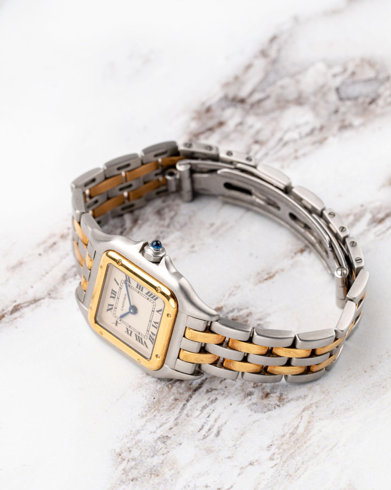 Cartier Panthere SM 1120 2 Row SS/YG 1990er Jahre im Angebot 6