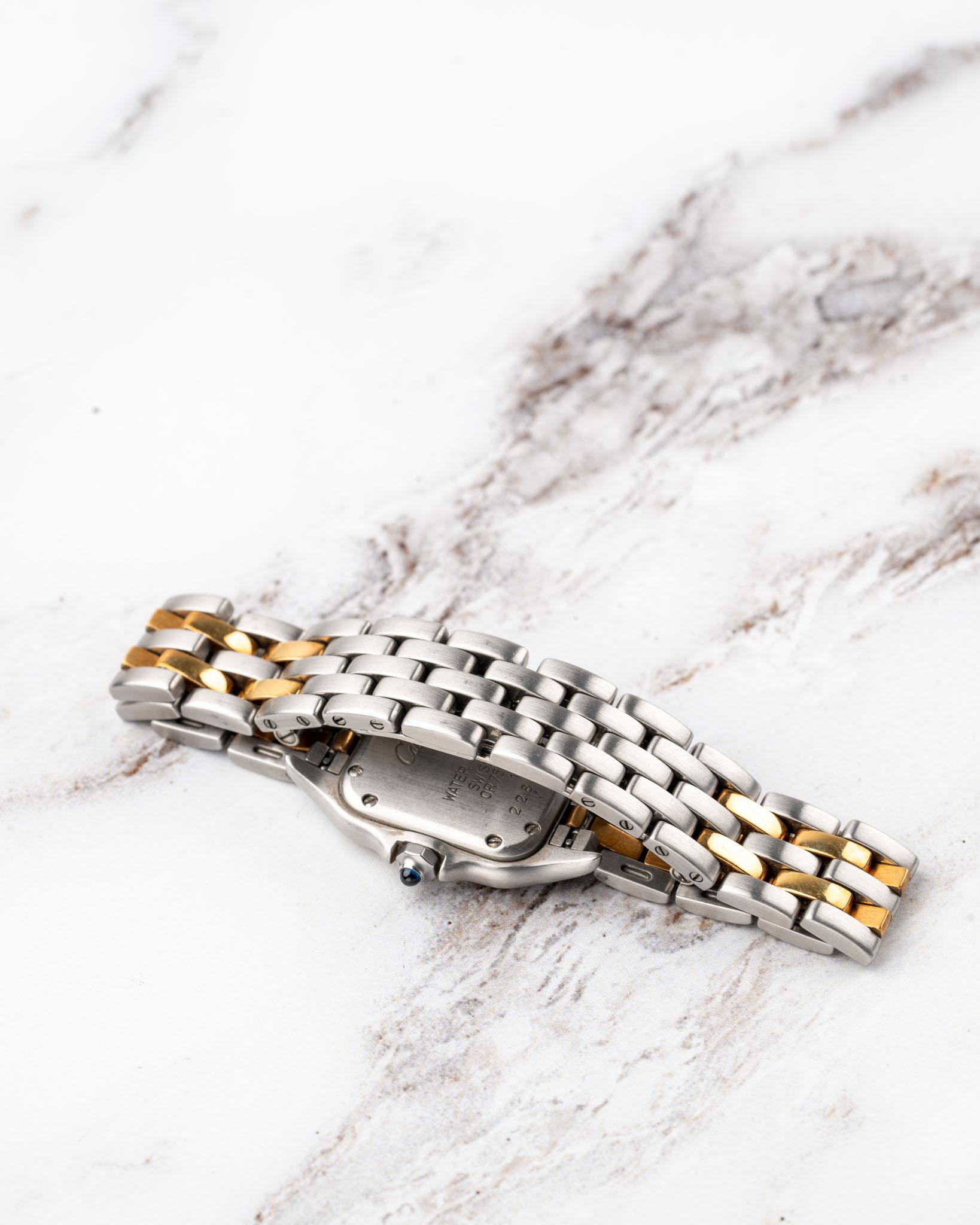 Cartier Panthere SM 1120 2 Row SS/YG 1990er Jahre im Angebot 3