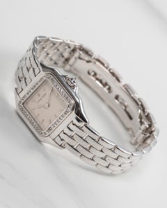Cartier Panthere SM WF3231F3 Ivory Dial Diamond Bezel 18k WG Quartz