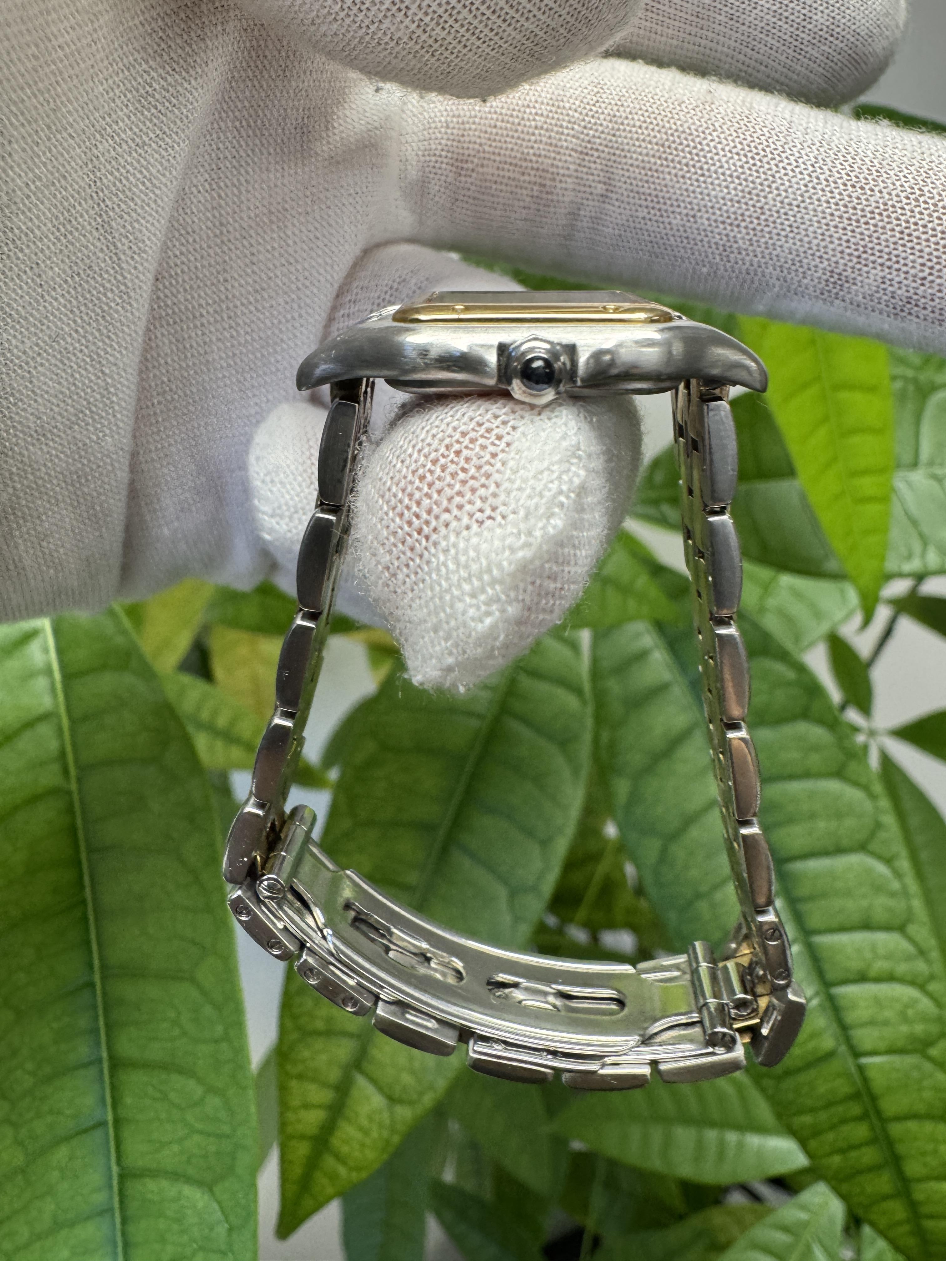 Cartier Panthère small 18K Gold & Stainless Steel Ladies Watch W/ Box & Papers In condizioni buone in vendita a Great Neck Plaza, NY