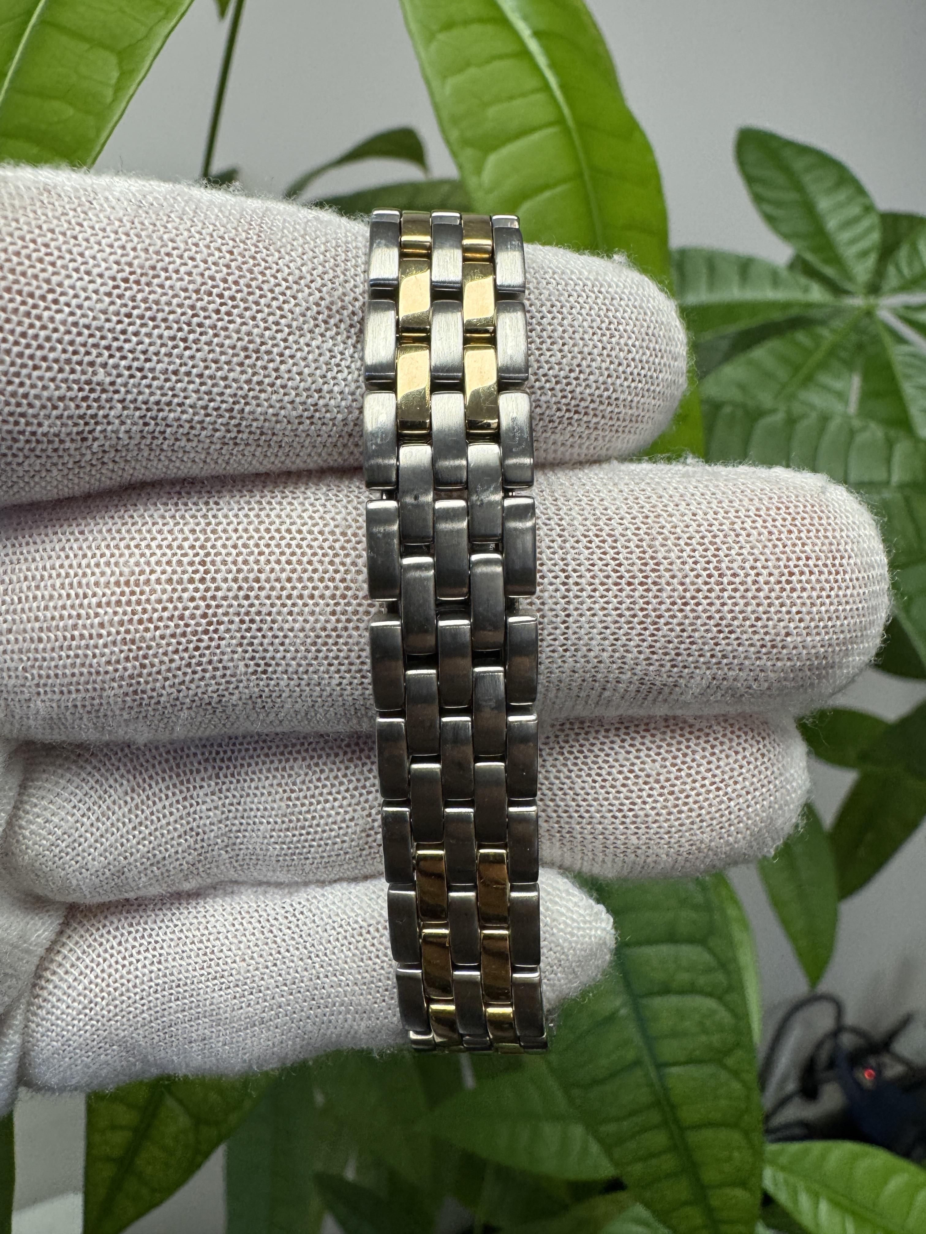 Donna Cartier Panthère small 18K Gold & Stainless Steel Ladies Watch W/ Box & Papers in vendita