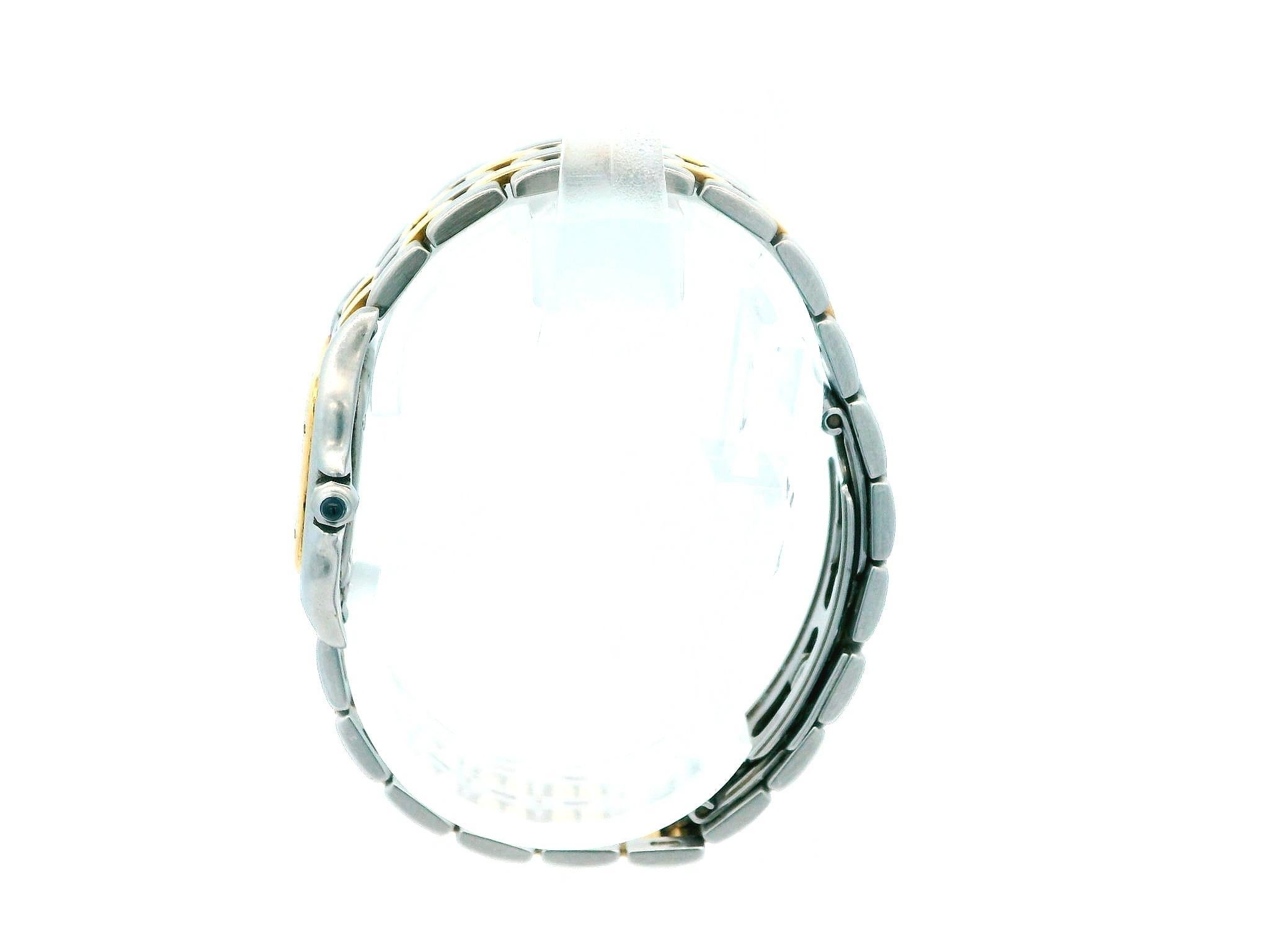 Cartier Panthère small Orologio da donna in oro 18 carati e acciaio inossidabile con scatola e documenti in vendita 3