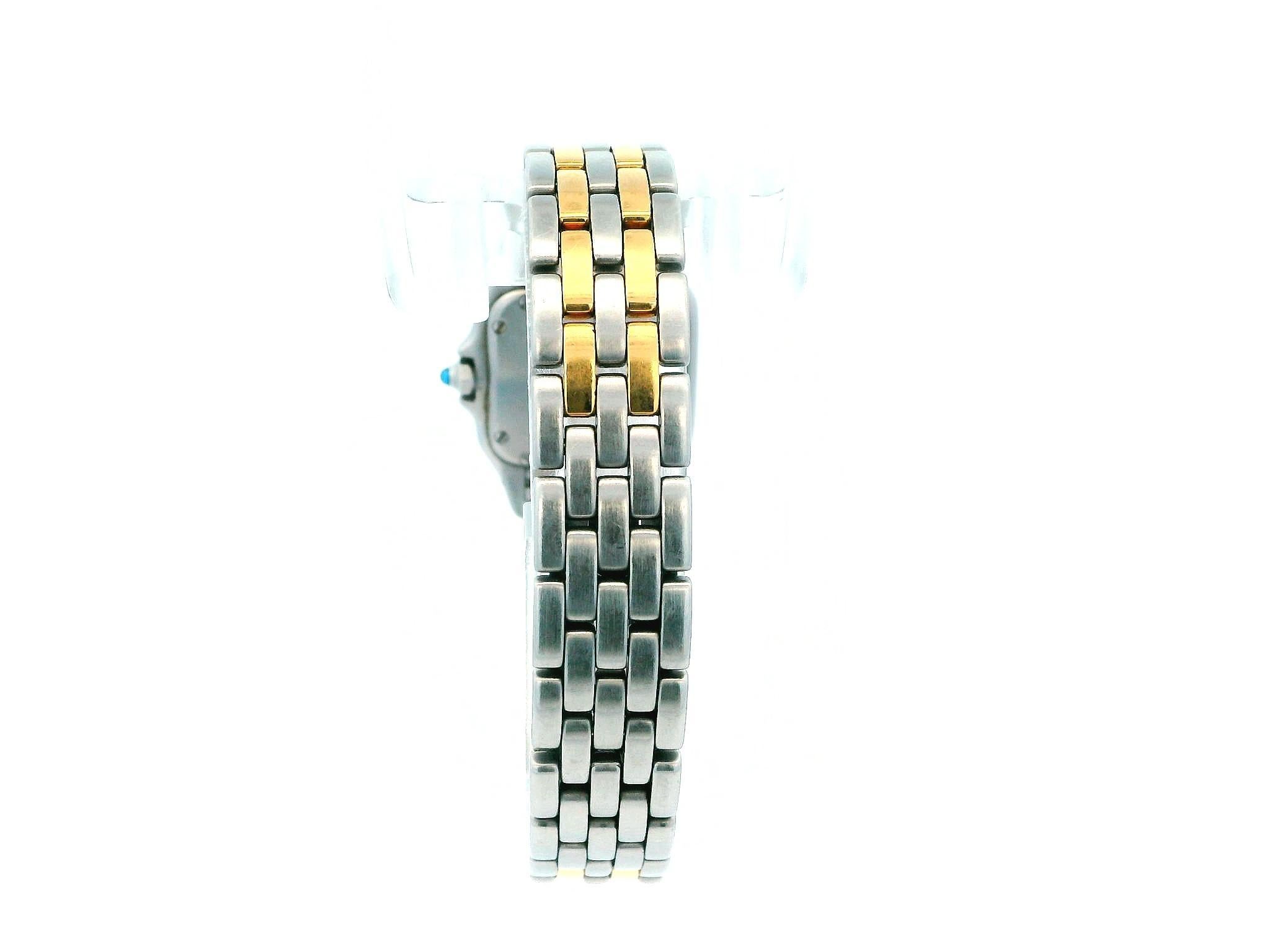 Cartier Panthère small Orologio da donna in oro 18 carati e acciaio inossidabile con scatola e documenti in vendita 4