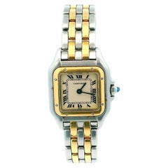 Cartier Panthère small Orologio da donna in oro 18 carati e acciaio inossidabile con scatola e documenti