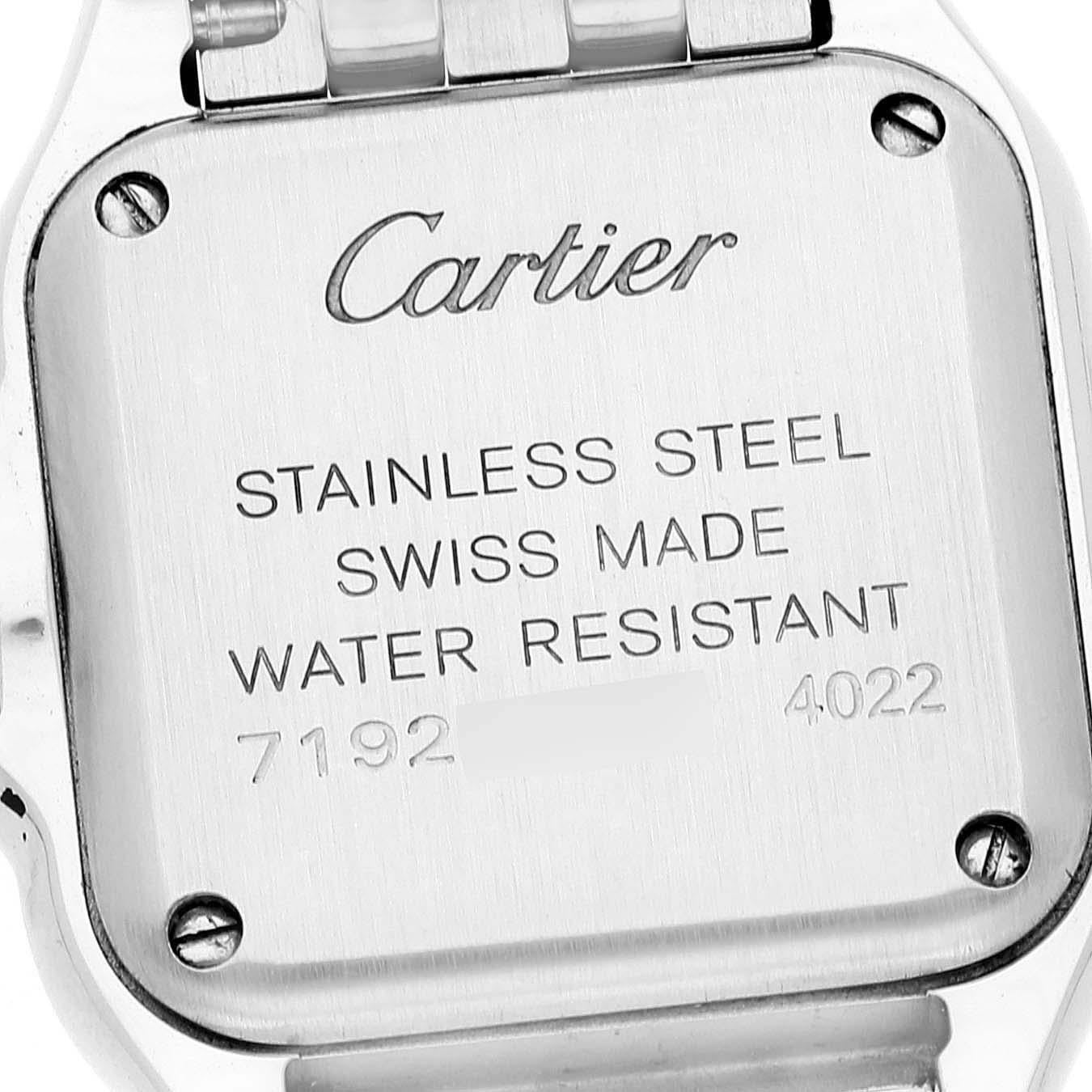 Cartier Panthere Small 22mm Steel Ladies Watch WSPN0006 Box Card In Excellent Condition In Atlanta, GA