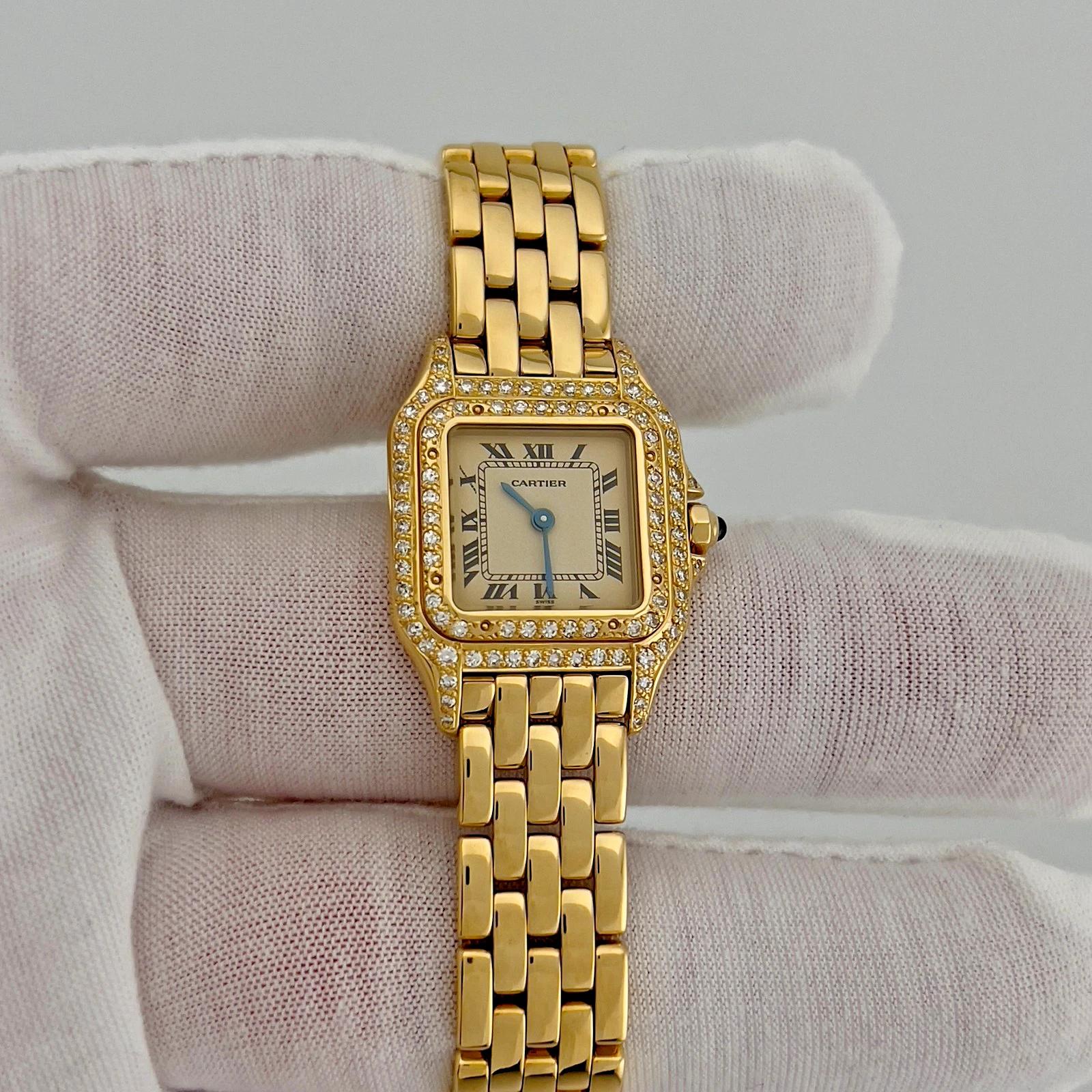 Cartier Panthere Pequeño 866911 22mm Bisel Diamante Oro Amarillo 18K 2025 Servicio en venta 6