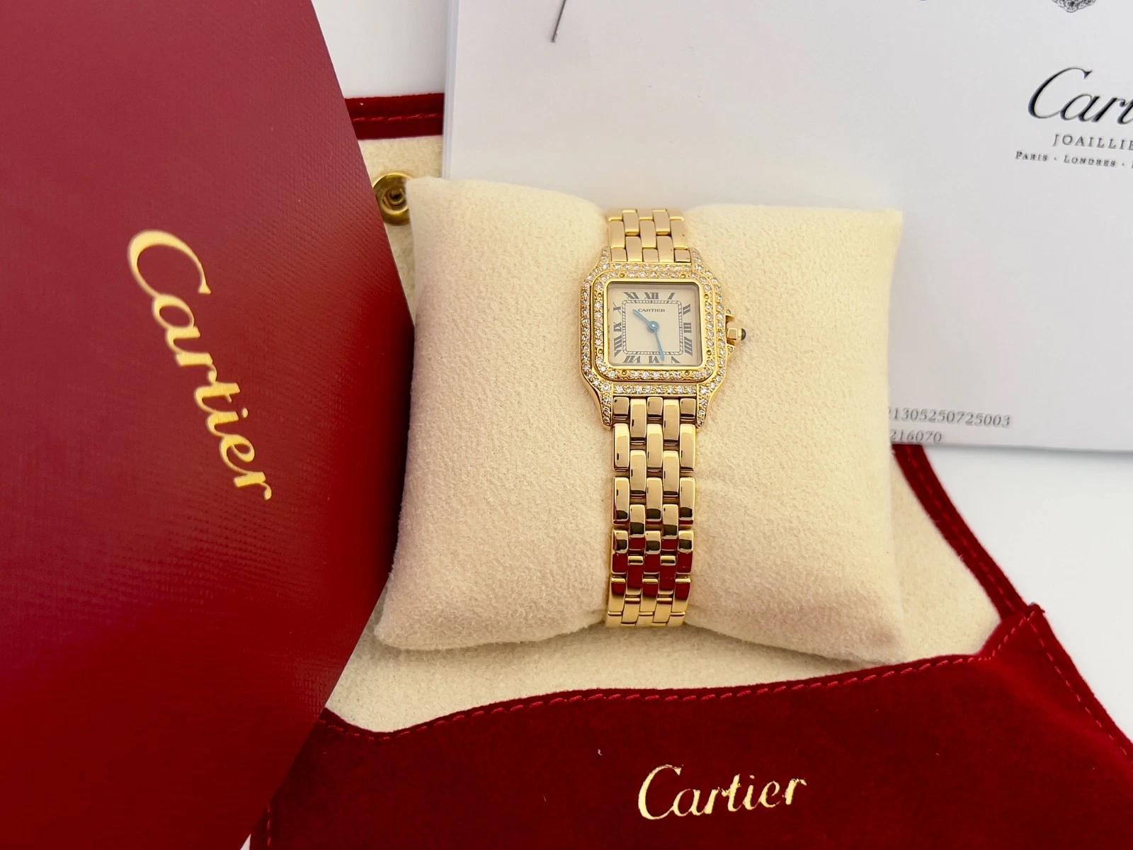 Cartier Panthere Pequeño 866911 22mm Bisel Diamante Oro Amarillo 18K 2025 Servicio en venta 10