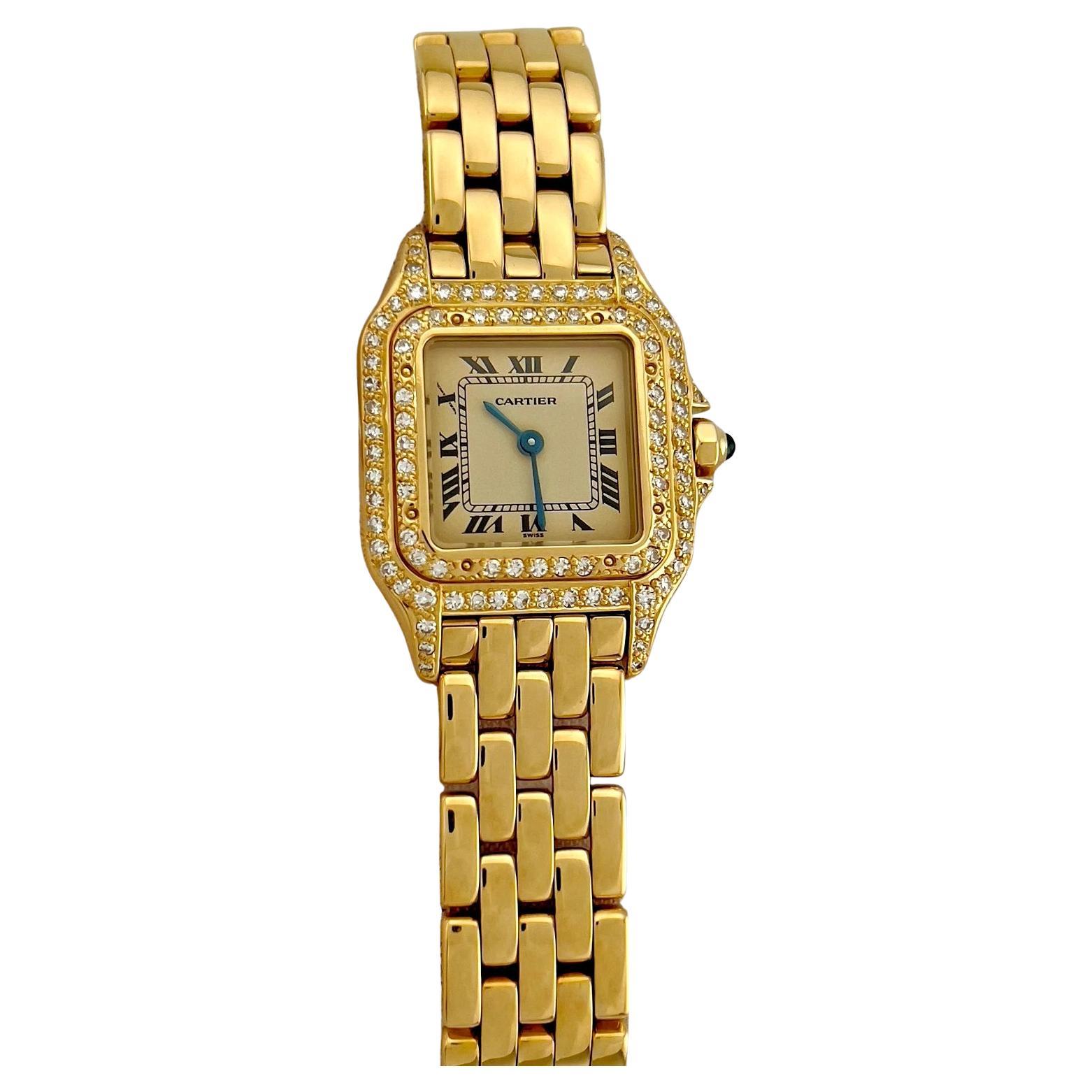 Cartier Panthere Pequeño 866911 22mm Bisel Diamante Oro Amarillo 18K 2025 Servicio en venta