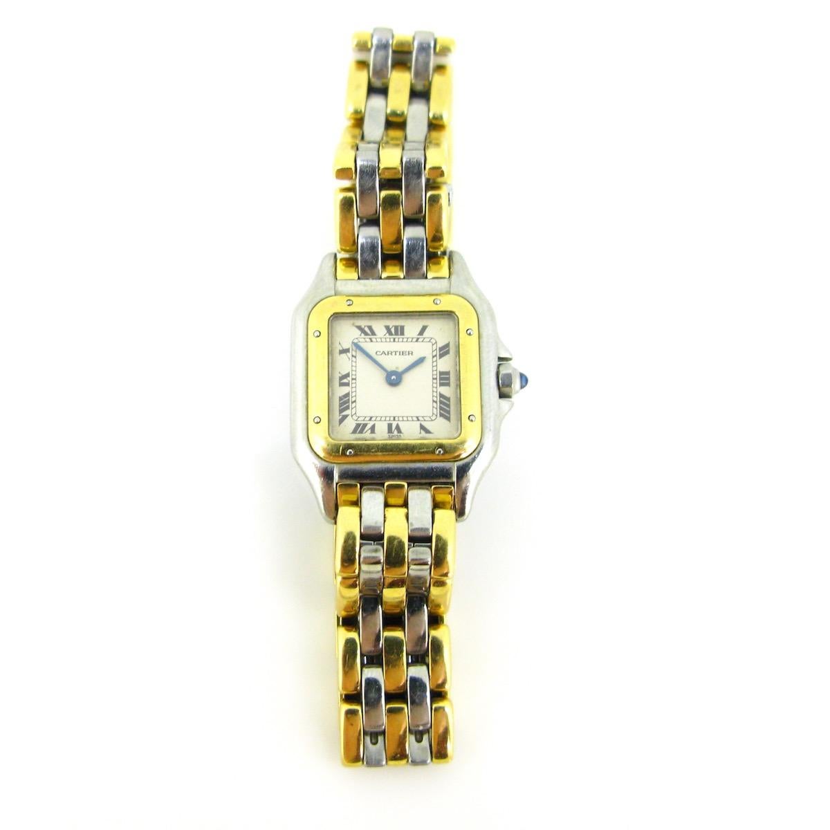 Cartier Panthere Small Model Yellow Gold and Steel Watch 1