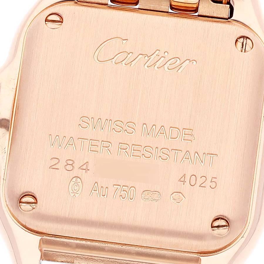 Cartier Panthere Small Rose Gold Diamond Ladies Watch WJPN0008 Box Papers In Excellent Condition For Sale In Atlanta, GA