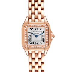 Cartier Panthere Small Rose Gold Diamond Ladies Watch WJPN0008 Box Papers