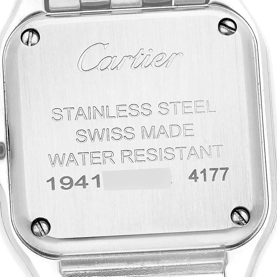Cartier Panthere Small Steel Diamond Bezel Ladies Watch W4PN0007 Box Card For Sale 2