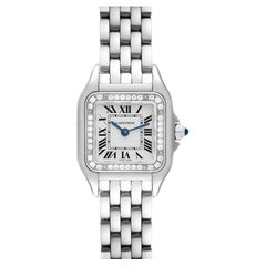 Cartier Panthere Small Steel Diamond Bezel Ladies Watch W4PN0007