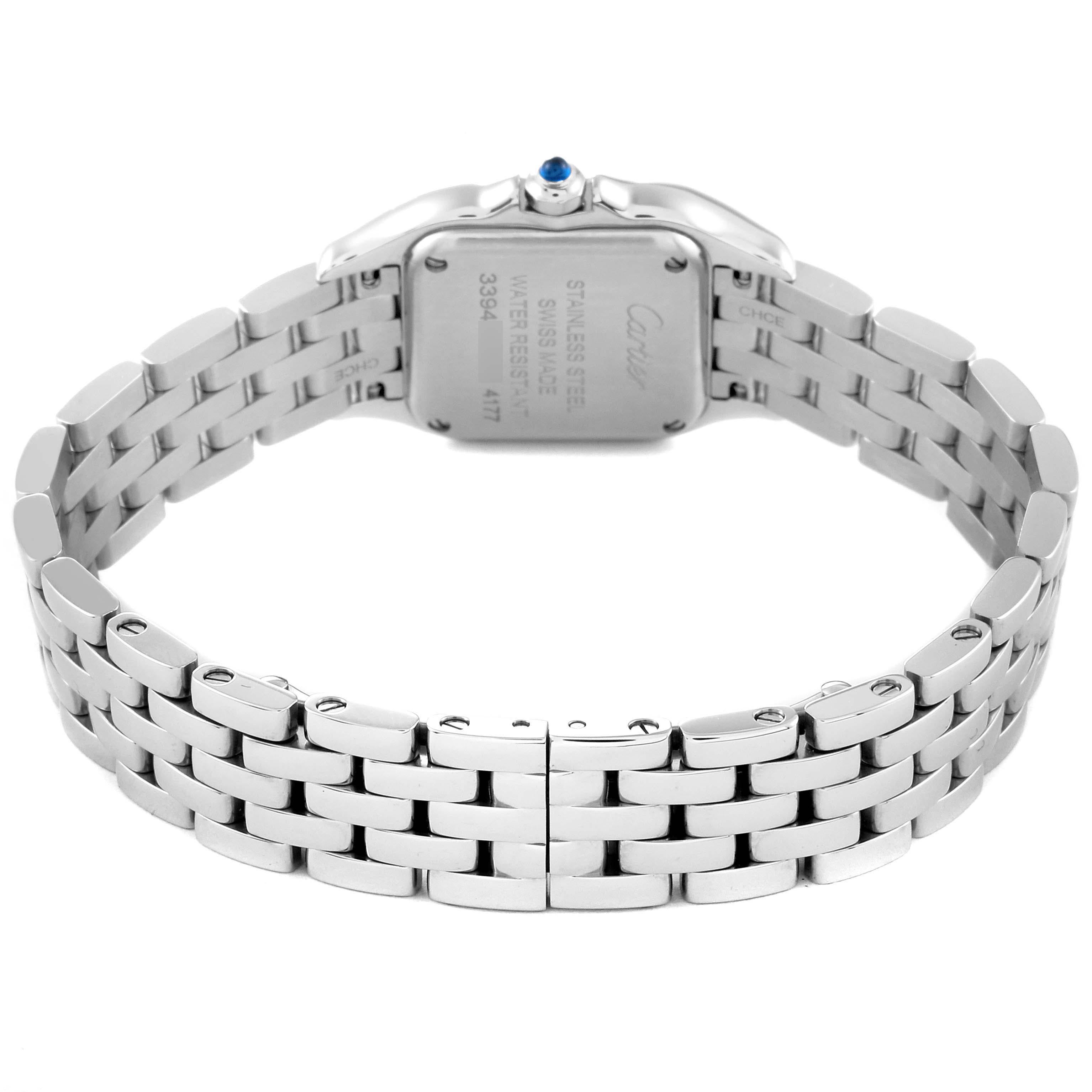 Women's Cartier Panthere Small Steel Diamond Bezel Ladies Watch W4PN0013 Unworn