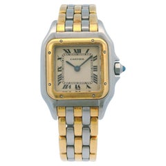 Cartier Panthere Small Three Row Gold 18K & Stainless Steel Box & Papers