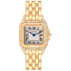 Cartier Panthere Small Yellow Gold Diamond Ladies Watch 17439