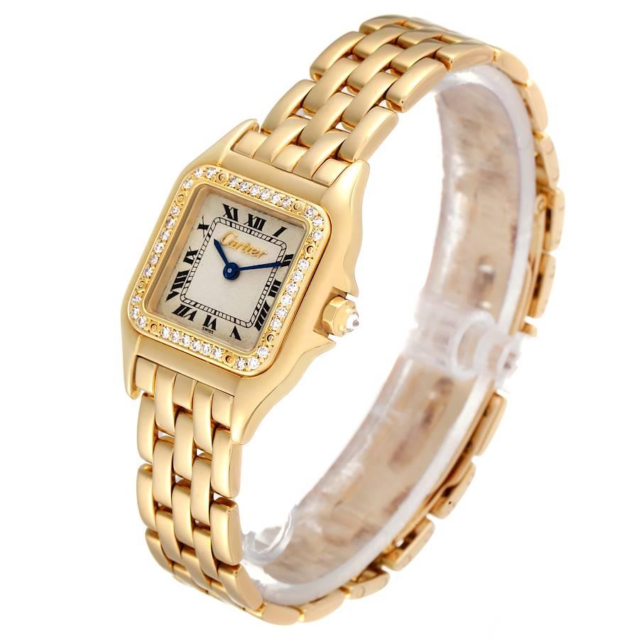 Cartier Panthere Damenuhr aus Gelbgold mit Diamanten 1