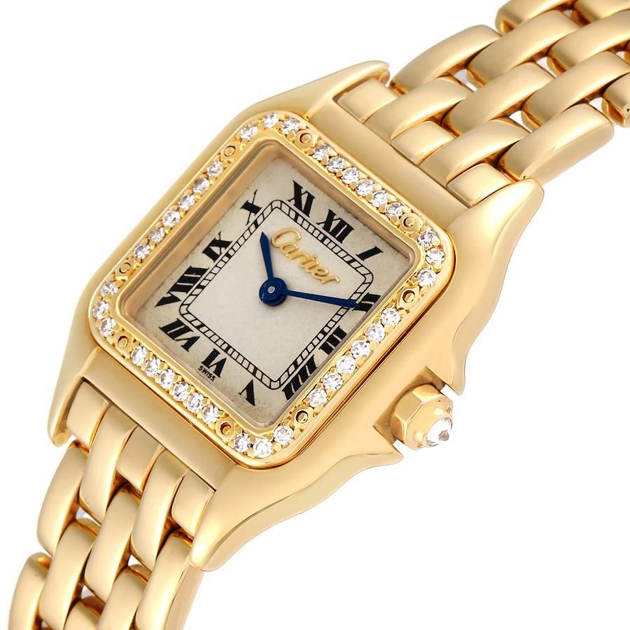 Cartier Panthere Damenuhr aus Gelbgold mit Diamanten 2