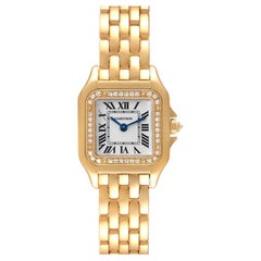 Cartier Panthere Small Yellow Gold Diamond Ladies Watch WJPN0015 Box Papers