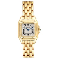 Cartier Panthere Small Yellow Gold Silver Dial Ladies Watch W25022B9