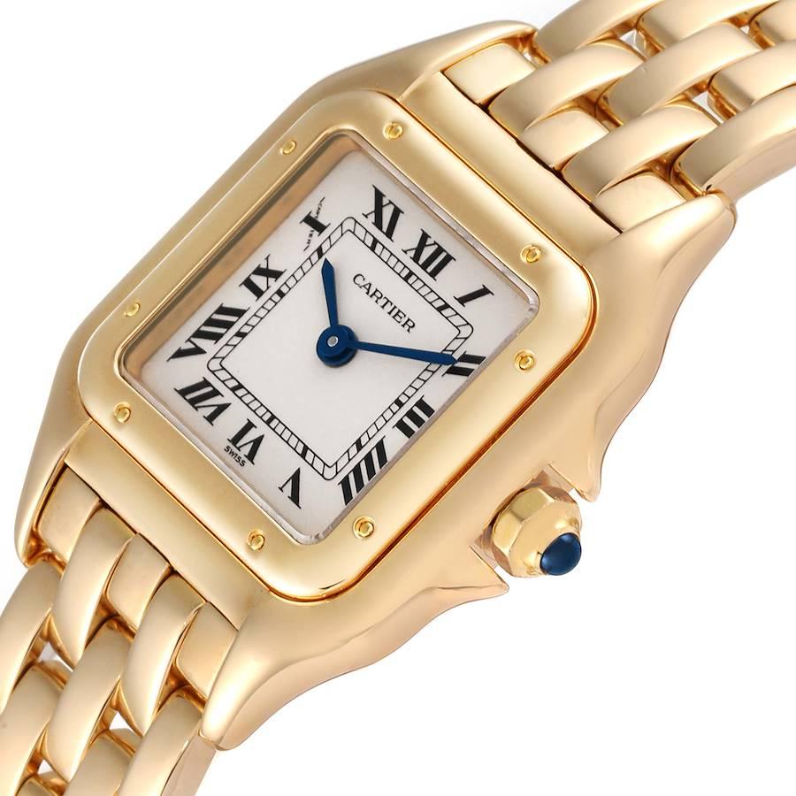 Women's Cartier Panthere Small Yellow Gold Silver Dial Watch W25022B9