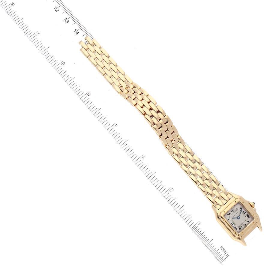 Cartier Panthere Small Yellow Gold Silver Dial Watch W25022B9 4