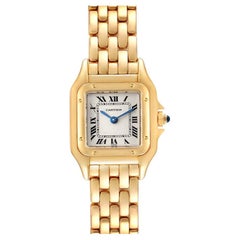 Cartier Panthere Small Yellow Gold Silver Dial Watch W25022B9