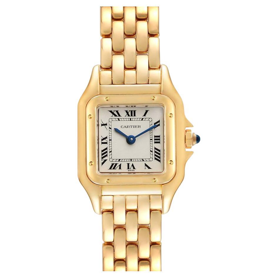 Cartier Panthere Small Yellow Gold Silver Dial Watch W25022B9