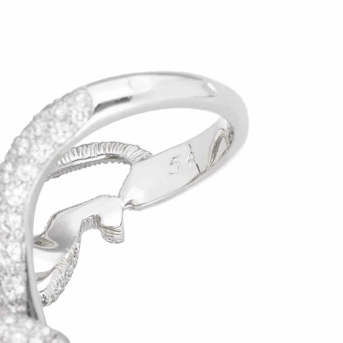 Women's Cartier Panthere Sookie Diamonds Emeralds Onyx K18 White Gold Ring US 6 1/4 For Sale
