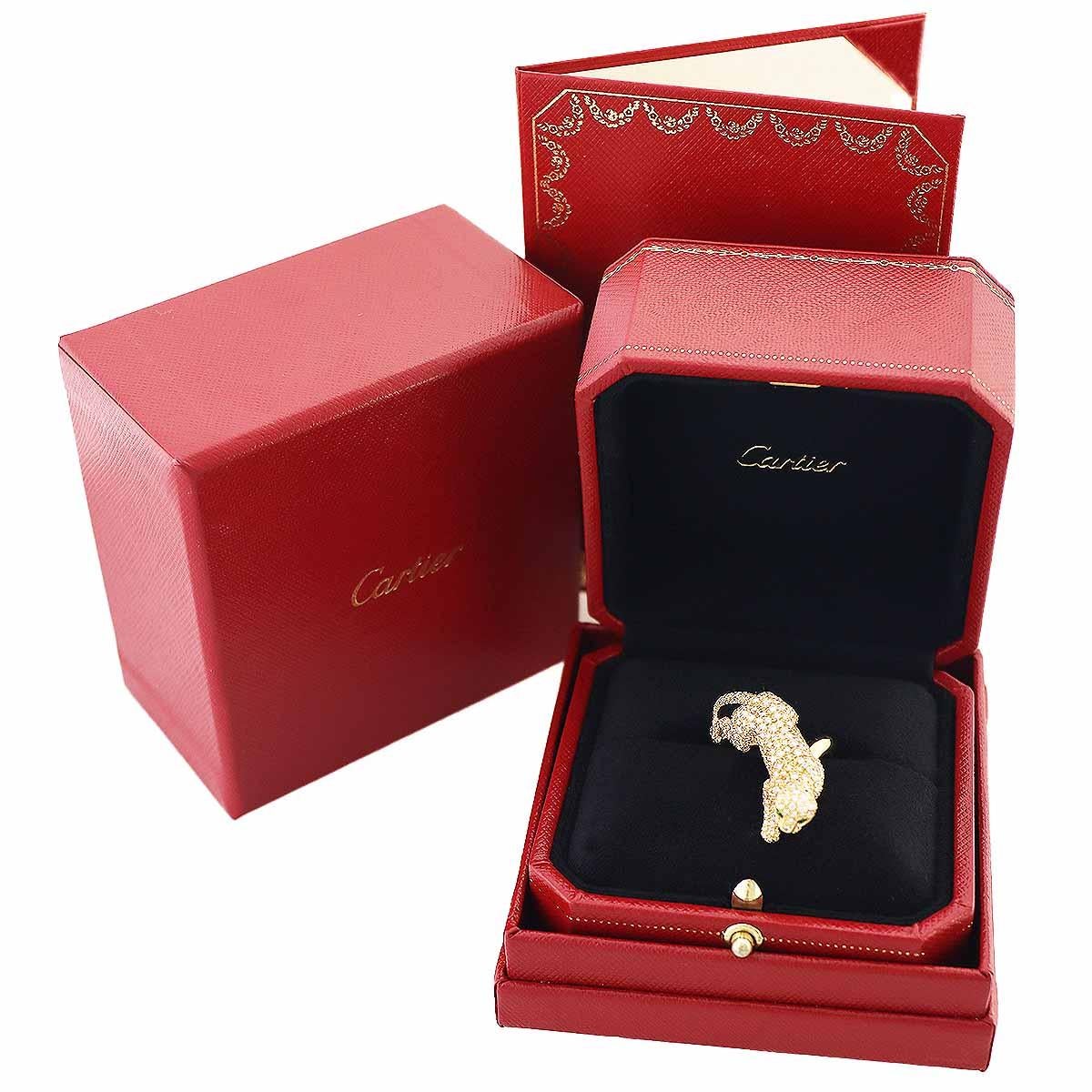 Cartier Panthere Sookie Ring Diamant Smaragd Onyx 18 Karat Gelbgold US Größe 7 im Angebot 4