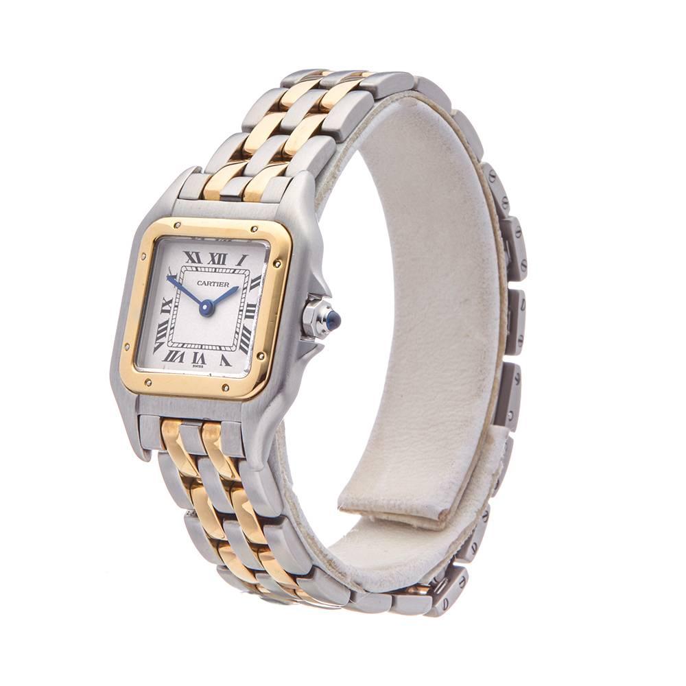 REF: W4374
MANUFACTURE: Cartier
MODEL: Panthere
MODEL REF: 1120 or W25029B6
AGE: Circa 1990's
GENDER: Women's
BOX & PAPERS: Xupes Presentation Pouch
DIAL: White Roman
GLASS: Sapphire Crystal
MOVEMENT: Quartz
WATER RESISTANCY: To Manufacturers