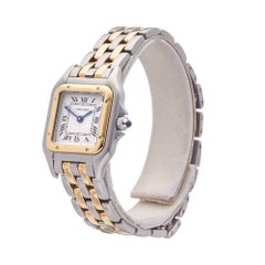 Cartier Panthere Stainless Steel and 18 Karat Yellow Gold Women's W25029B6