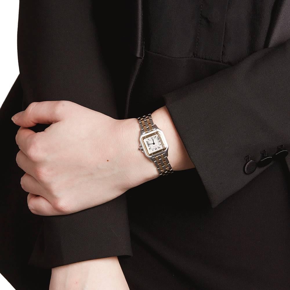 Cartier Panthere Stainless Steel and 18 Karat Yellow Gold Women's W25029B6 4