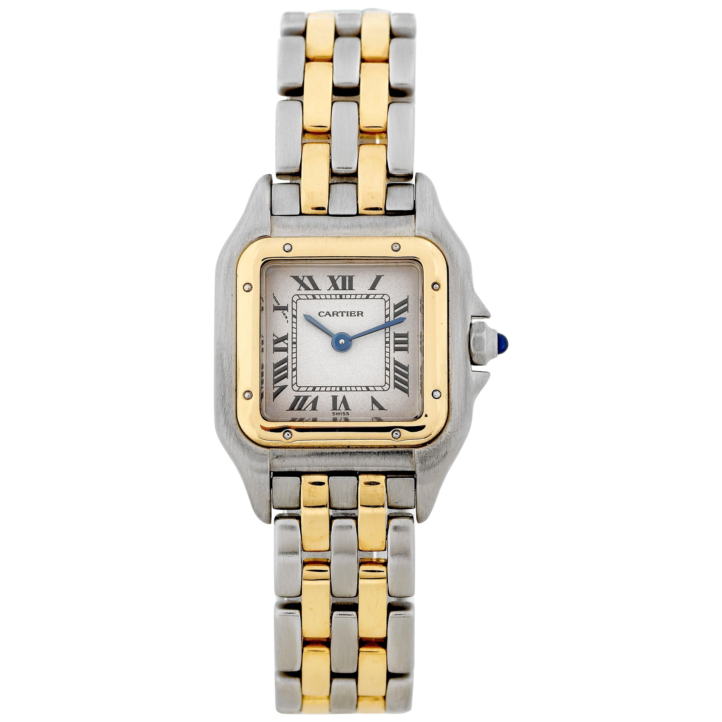 Cartier Panthère Stainless Steel and 18 Karat Gold Ladies Quartz Wristwatch