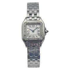 Cartier Panthère Stainless Steel Diamond Bezel Ladies Watch