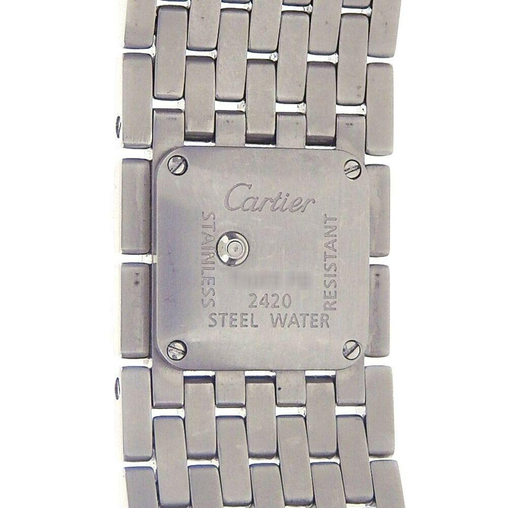 Cartier Panthere Stainless Steel MOP Dial Swiss Quartz Ladies Watch 2420 For Sale 1