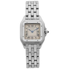 Cartier Panthere Stainless Steel White Dial Quartz Ladies Watch 1320