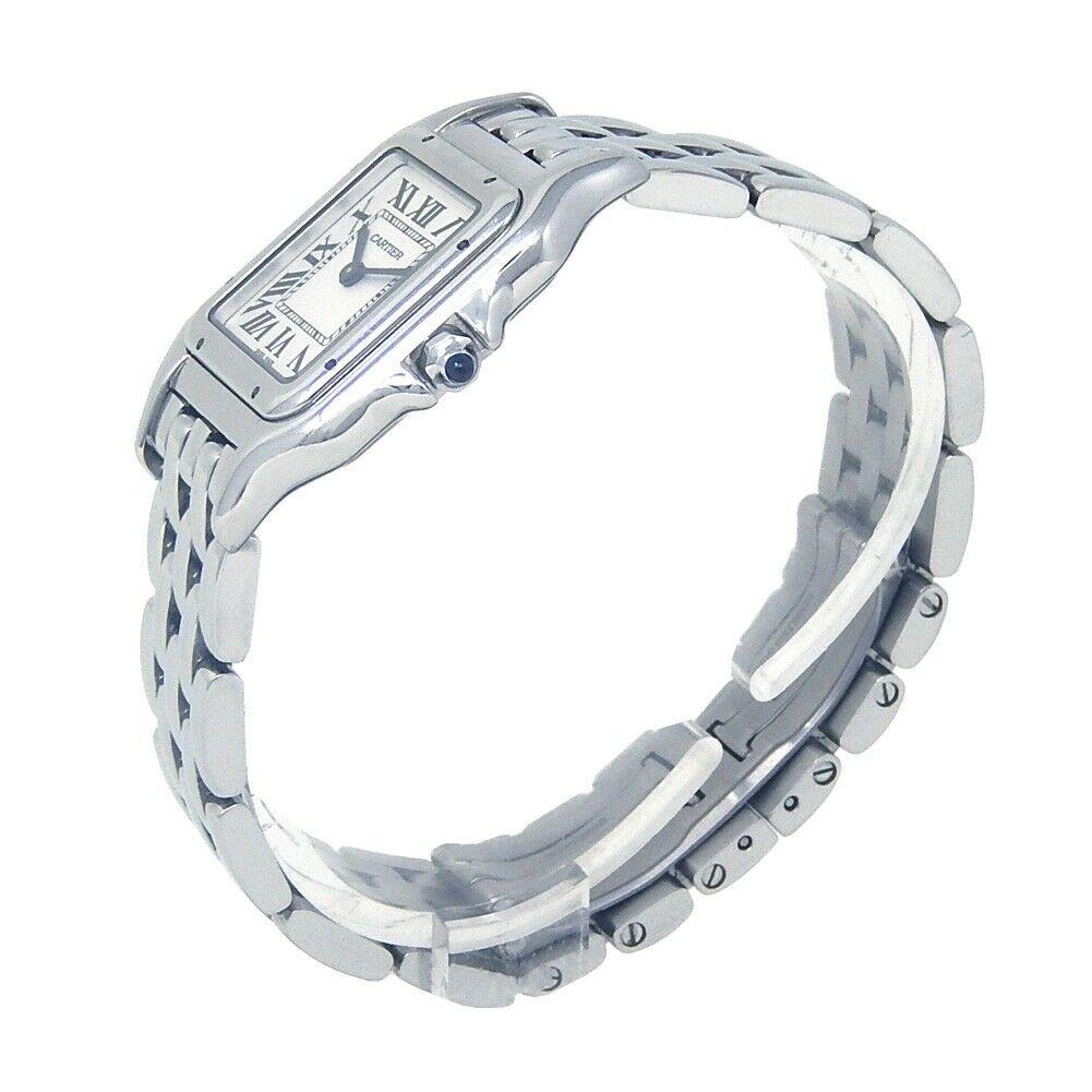 Brand: Cartier
Band Color: Stainless Steel	
Gender:	Women's
Case Size: 24-27.5mm	
MPN: Does Not Apply
Lug Width: 15mm	
Features:	12-Hour Dial, Roman Numerals, Sapphire Crystal, Swiss Made, Swiss Movement
Style: Casual	
Movement: Quartz (Battery)
Age