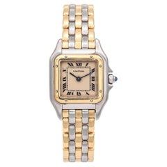 Cartier Panthère Steel 18K Gold Three Row Gold Quartz Women's Watch