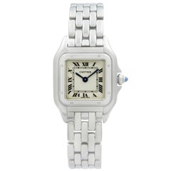 Cartier Panthere Steel Silver Roman Dial Quartz Ladies Watch W25033P5